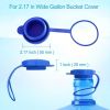Triple-Seal Spillproof Water Caps - 3 Pack Replacement Lids for 5 Gallon Bottles (55mm Opening) - BPA-Free & Durable