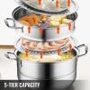 Multi Tiers Kitchen Pan Cookware Stainless Steel Steamer Set
